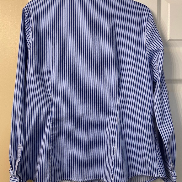 Van Heusen button blue striped shirt - Picture 4 of 6